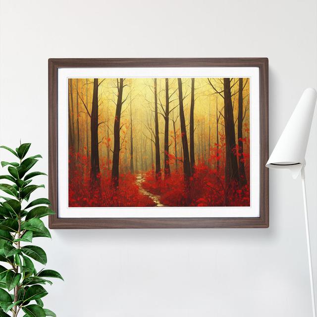 Warm Autumn Forest Vol.1 - Picture Frame Painting Alpen Home Frame Colour: Walnut Framed, Size: 46cm H x 64cm W x 2cm D on Productcaster.