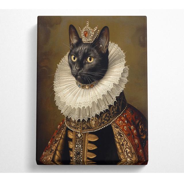 Black Cat Princess - No Frame Art Prints on Canvas ClassicLiving Size: 106.6cm H x 66cm W on Productcaster.