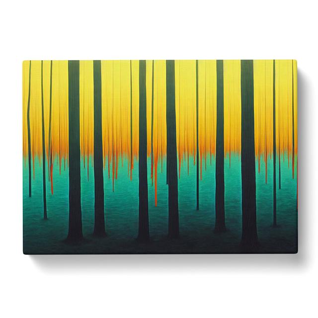 Blissful Abstract Forest - Wrapped Canvas Painting Alpen Home Size: 50cm H x 76cm W x 3cm D on Productcaster.