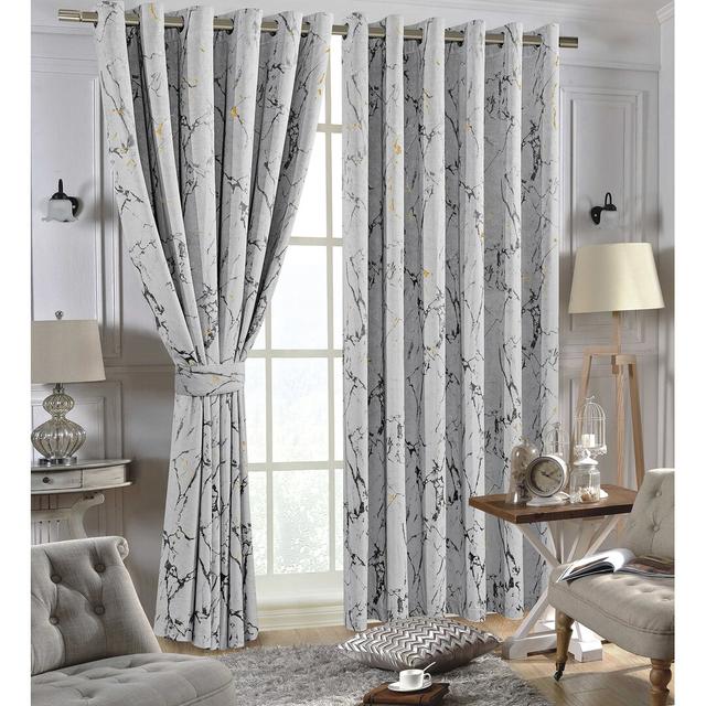 Odele Velvet Room Darkening Pinch Pleat Curtain Pair (Set of 2) Canora Grey Colour: Silver, Panel Size: Width 117 x Drop 183 cm on Productcaster.