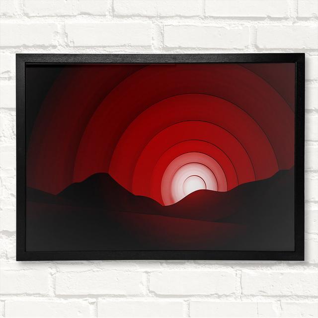 Red Horizion Framed Print Ivy Bronx Size: 21cm H x 29.7cm W on Productcaster.