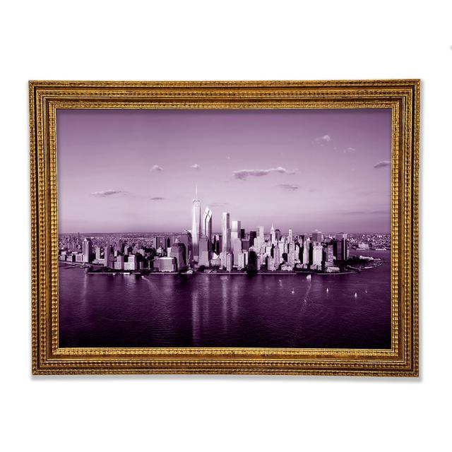 Hong Kong From Afar Purple - Single Picture Frame Art Prints Ebern Designs Size: 42.1cm H x 59.7cm W x 3cm D on Productcaster.