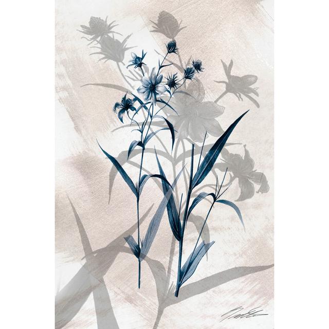 Indigo Bloom IV by John Butler - Wrapped Canvas Print Rosalind Wheeler Size: 76cm H x 51cm W x 3.8cm D on Productcaster.