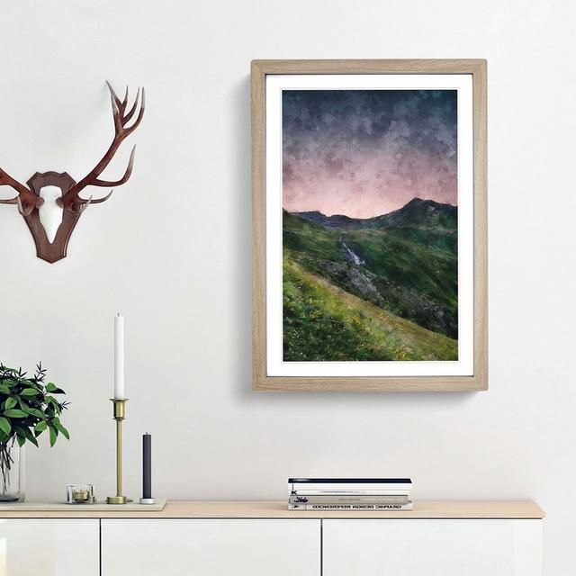 High Alpine Road in Austria - Picture Frame Painting Print East Urban Home Frame Option: Oak Framed, Size: 63cm H x 45cm W x 2cm D on Productcaster.