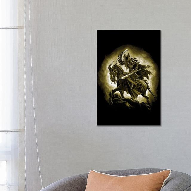 The Black Rider by Alchemy England - Gallery-Wrapped Canvas Giclée on Canvas Gracie Oaks Format: Wrapped Canvas, Size: 66.04cm H x 45.72cm W on Productcaster.