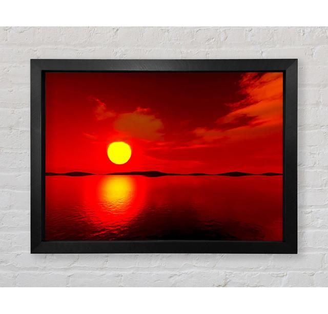 Red Sunblaze Reflection - Druck Bright Star Größe: 100 cm H x 141,4 cm B x 3,4 cm T on Productcaster.