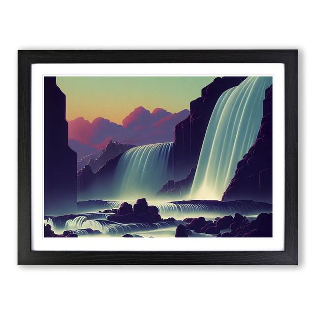 Waterfall - Picture Frame Graphic Art Alpen Home Frame Colour: Black Framed, Size: 46cm H x 64cm W on Productcaster.