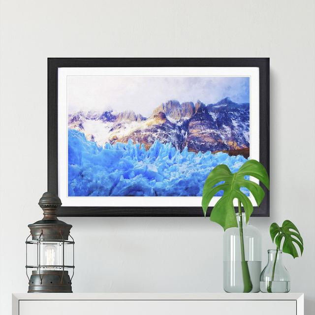 Mountains & Glaciers in Chile - Picture Frame Graphic Art Print East Urban Home Frame Option: Black Framed, Size: 33cm H x 45cm W x 2cm D on Productcaster.