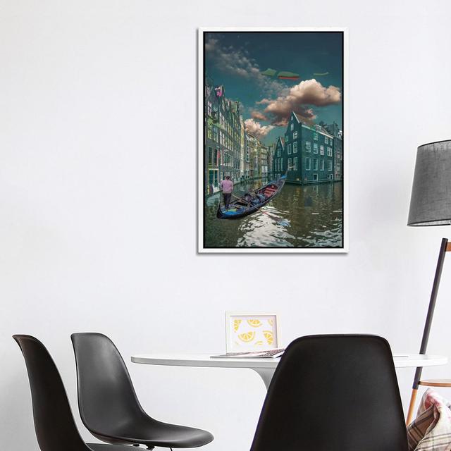 Amsterdam View Opus MDCXXXII by Geert Lemmers - Gallery-Wrapped Canvas Giclée on Canvas Rosalind Wheeler Format: White Floater Framed, Size: 101.6cm H on Productcaster.