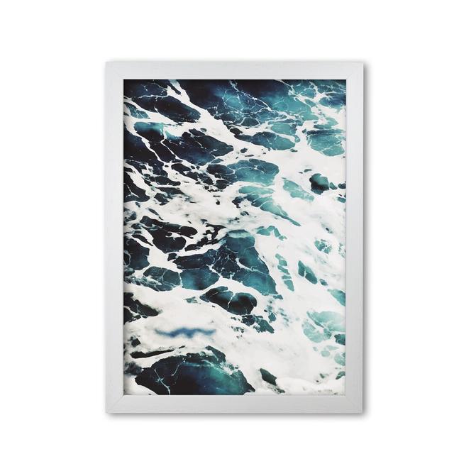 Water - Graphic Art Print on Paper East Urban Home Format: White Grain Frame, Size: 85 cm H x 60 cm W x 5 cm D on Productcaster.