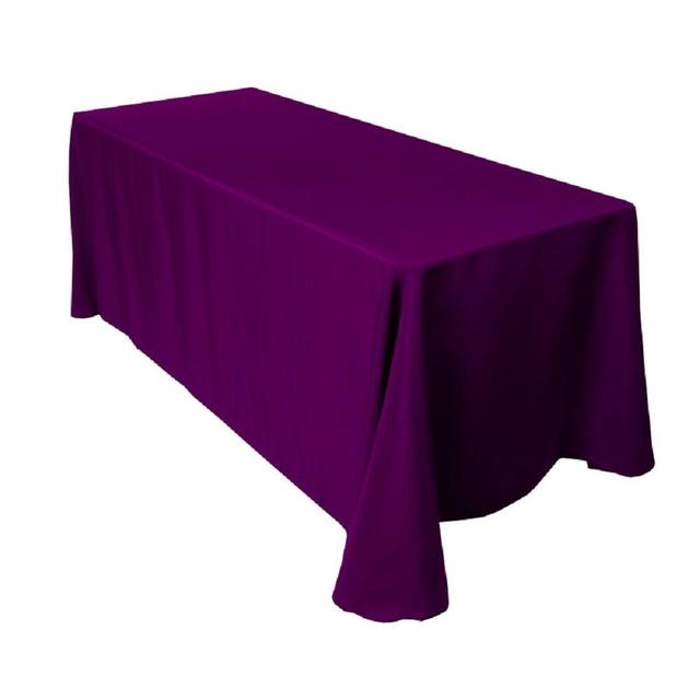 Polyester Tablecloth Wedding Party Décor Event Decoration Purple Solid Colour (Set of 5) Symple Stuff Size: 228cm W x 335cm L on Productcaster.