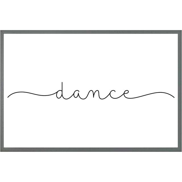 Grantsville Text Dance - Single Picture Frame Typography Latitude Run Size: 25cm H x 31cm W x 4cm D, Frame Option: Grey Framed on Productcaster.