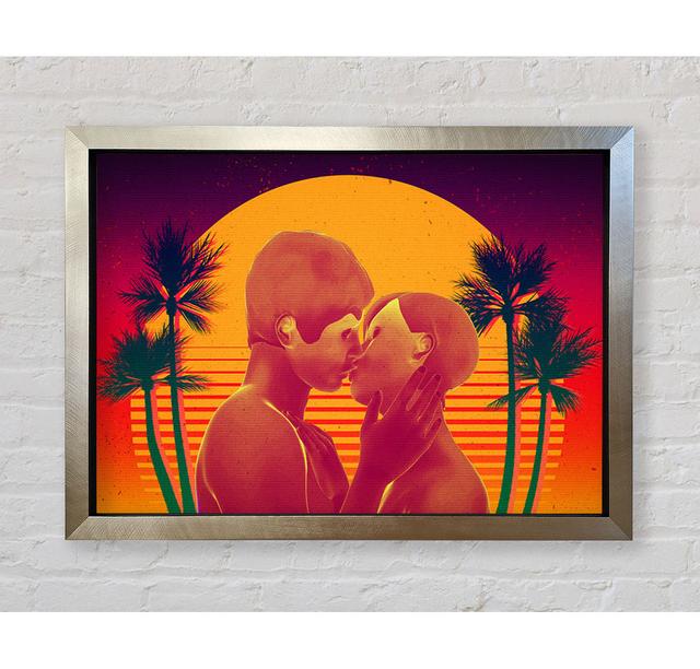 The Sunset Kiss Paradise - Single Picture Frame Art Prints Bright Star Size: 59.7cm H x 84.1cm W x 3.4cm D on Productcaster.