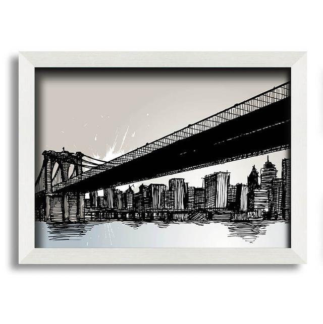 Abstract New York City - Single Picture Frame Art Prints Latitude Run Size: 21cm H x 29.7cm W x 10cm D on Productcaster.