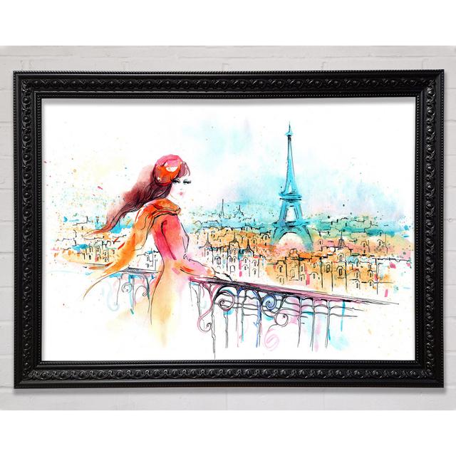 Eiffel Tower Beauty Framed Print Mercer41 Size: 100cm H x 141.4cm W on Productcaster.