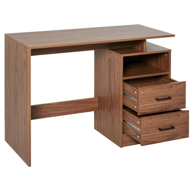 Purkey 107Cm W Rectangular Writing Desk Alpen Home Colour: Walnut on Productcaster.