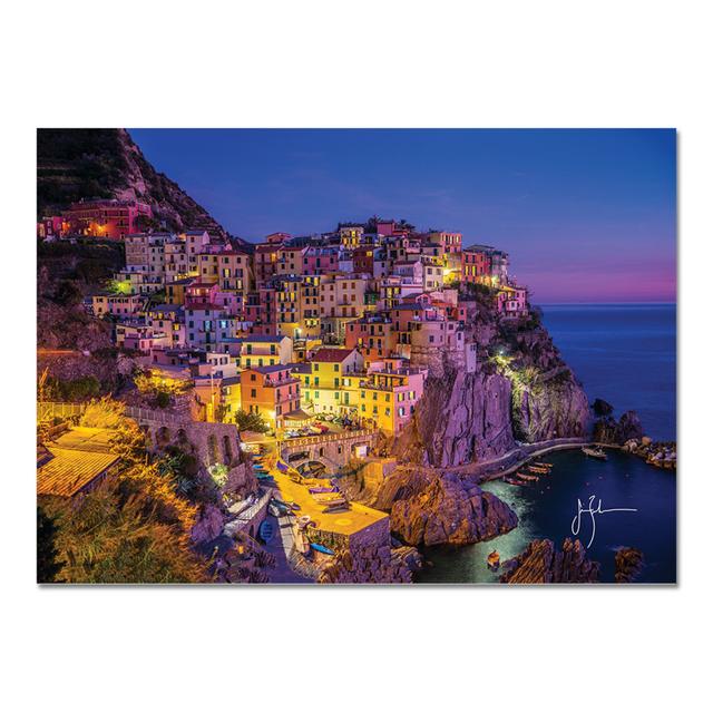 Country of Manarola at Dusk by Jim Zuckerman - Unframed Photograph Ebern Designs Size: 95cm H x 135cm W on Productcaster.