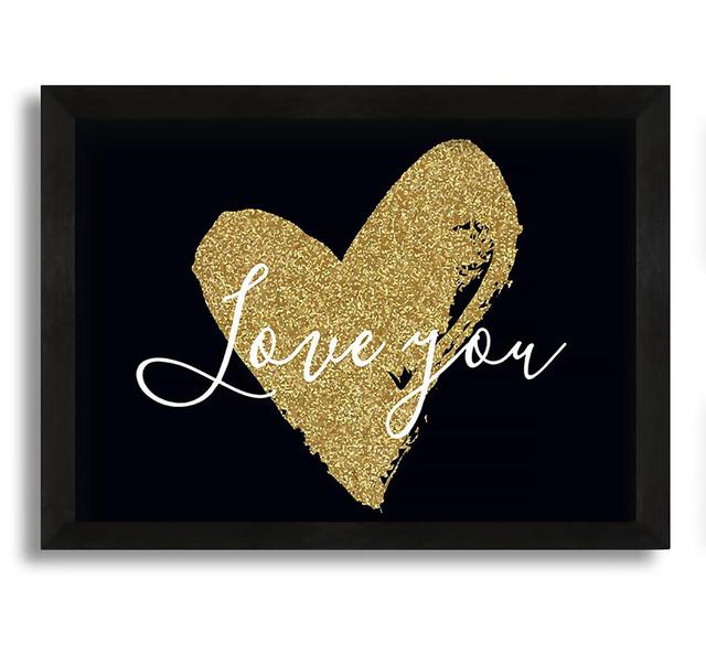 Love You Heart - Picture Frame Typography on Canvas ClassicLiving on Productcaster.