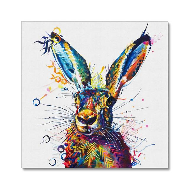 Hartley The Hare Countryside - Wrapped Canvas Art Prints Latitude Vive Size: 60cm H x 60cm W on Productcaster.