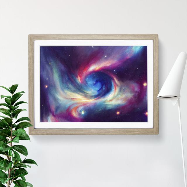 Neon Galaxy Vol.2 - Picture Frame Graphic Art Metro Lane Size: 25cm H x 34cm W, Frame Colour: Oak on Productcaster.