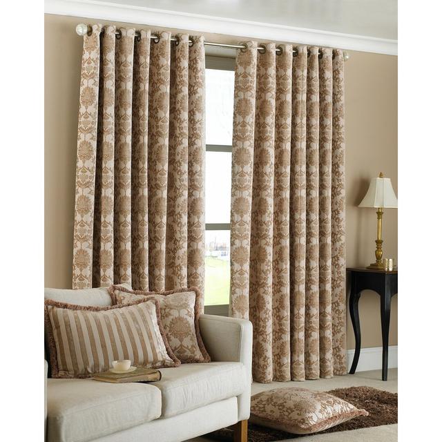 Ameristar Eyelet Room Darkening Curtains (Set of 2) Astoria Grand Panel Size: 168 W x 229 D cm, Colour: Beige on Productcaster.