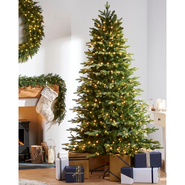 Green Realistic Fir Christmas Tree with 530 LED Lights The Seasonal Aisle Size: 182.88cm H on Productcaster.