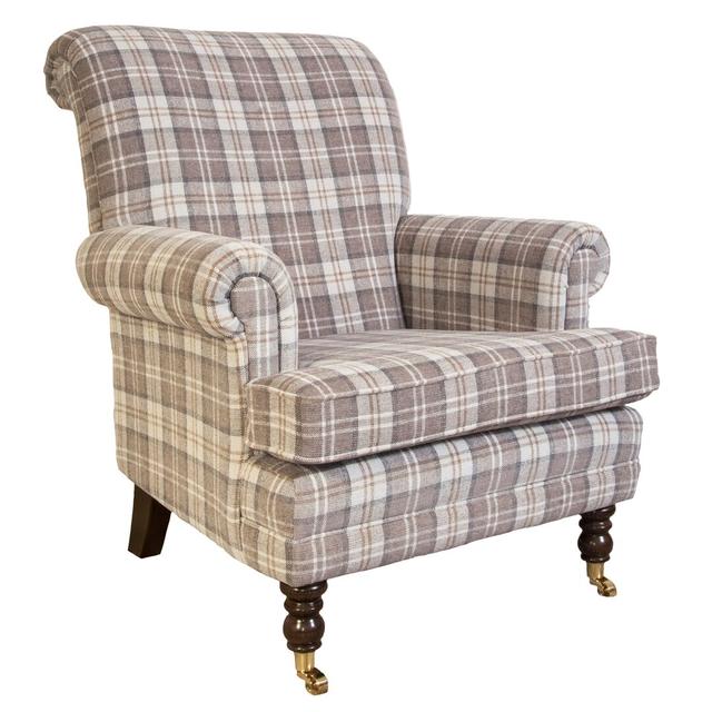 Wrangell Armchair Union Rustic Upholstery: Charcoal Tartan on Productcaster.