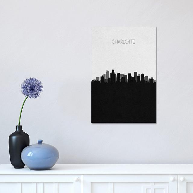 Charlotte, North Carolina City Skyline by Ayse Deniz Akerman - Wrapped Canvas Gallery-Wrapped Canvas Giclée Ebern Designs Size: 45.72cm H x 30.48cm W on Productcaster.