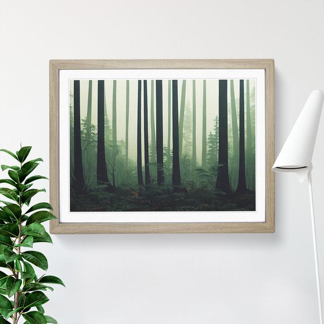 Forest Deco Style (1) - Single Picture Frame Print Alpen Home Frame Colour: Oak Framed, Size: 46cm H x 64cm W x 2cm D on Productcaster.