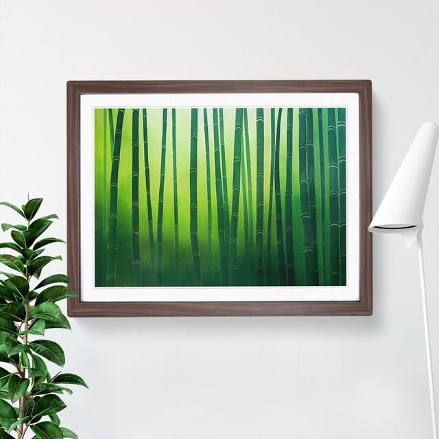 Traditional Bamboo Forest - Picture Frame Graphic Art Bay Isle Home Size: 25cm H x 34cm W x 2cm D, Frame Colour: Walnut Framed on Productcaster.