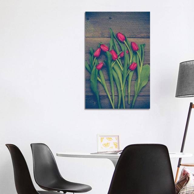 Red Tulips by Olivia Joy StClaire - Wrapped Canvas Gallery-Wrapped Canvas Giclée ClassicLiving Size: 101.6cm H x 66.04cm W x 1.91cm D on Productcaster.