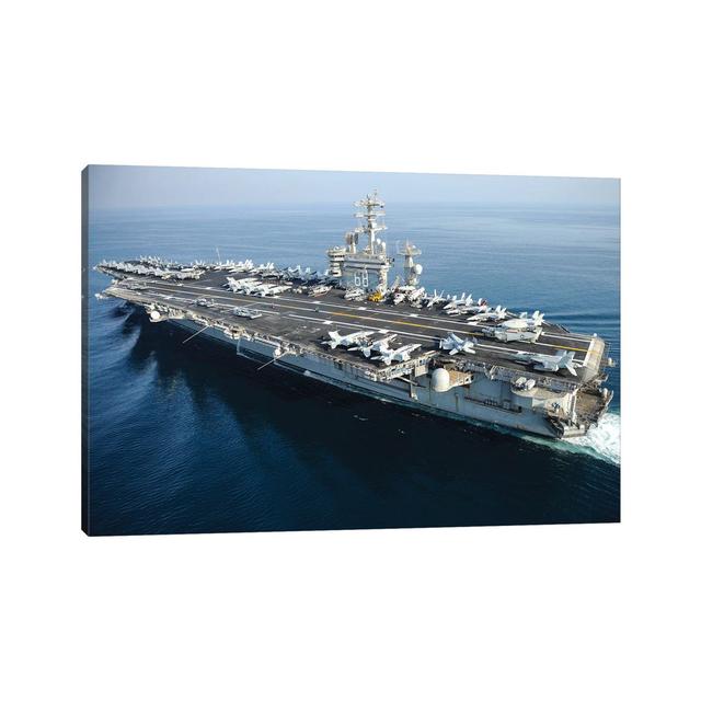 The Aircraft Carrier USS Nimitz Underway in the Arabian Gulf - Wrapped Canvas Photograph Breakwater Bay Size: 45.72cm H x 66.04cm W x 3.81cm D on Productcaster.