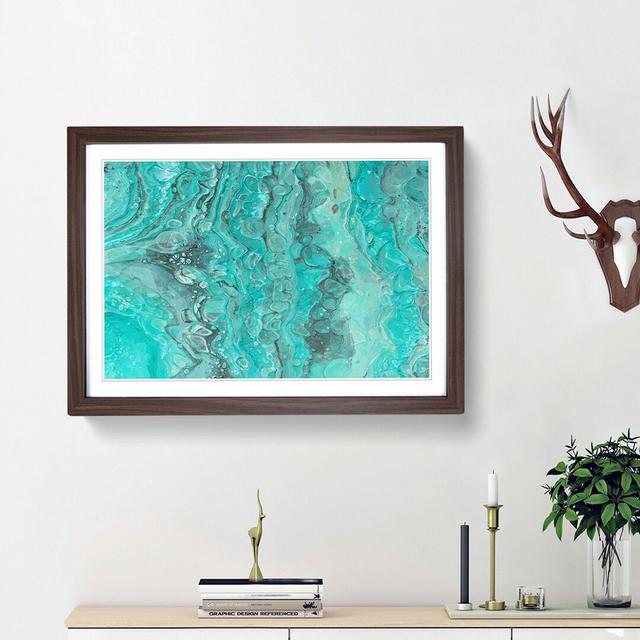 Motion in the Ocean in Abstract - Picture Frame Painting Print East Urban Home Frame Option: Walnut Framed, Size: 27cm H x 36cm W x 2cm D on Productcaster.