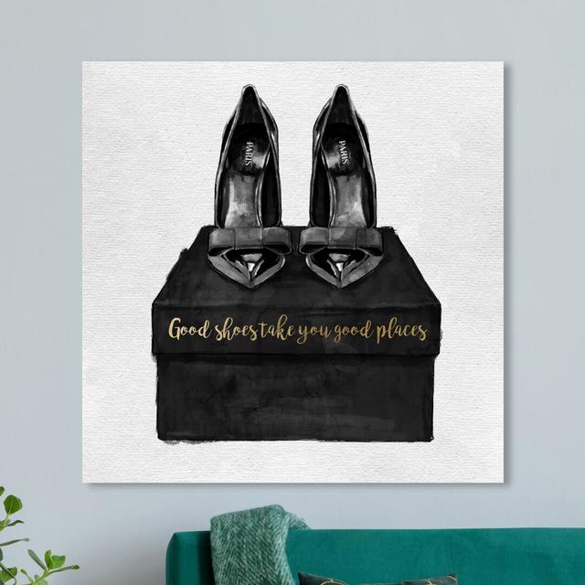 'Good Shoes Take You Good Places Classic' Painting on Wrapped Canvas East Urban Home Size: 101.6 cm H x 101.6 cm W x 5.1 cm D on Productcaster.