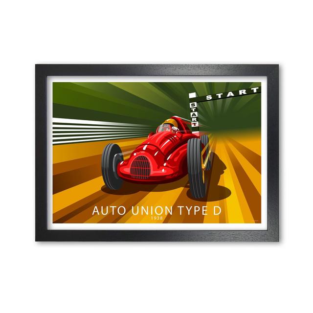 Red Car by Stephen Millership - Print East Urban Home Frame Options: Black, Size: 29.7 cm H x 42 cm W x 5 cm D on Productcaster.