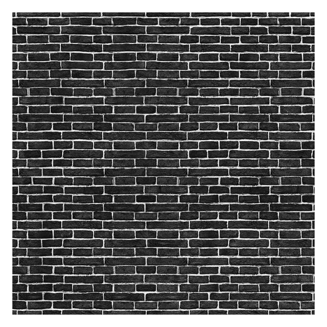 Black Brick Wall 1.92m x 1.92m Textured Matte Peel & Stick Wall Mural East Urban Home on Productcaster.