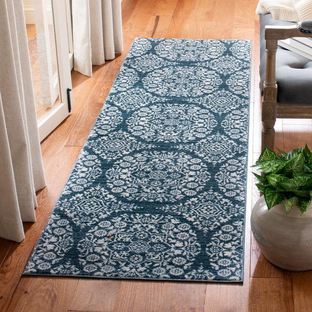 Swint Looped/Hooked Navy blue Rug Bloomsbury Market Rug Size: Runner 62cm x 240cm on Productcaster.