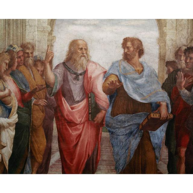 Detail of Plato and Aristotle from The School of Athens by Raphael - Painting Print Astoria Grand Size: 40 cm H x 50 cm W x 0.2 cm D, Format: Unframed on Productcaster.