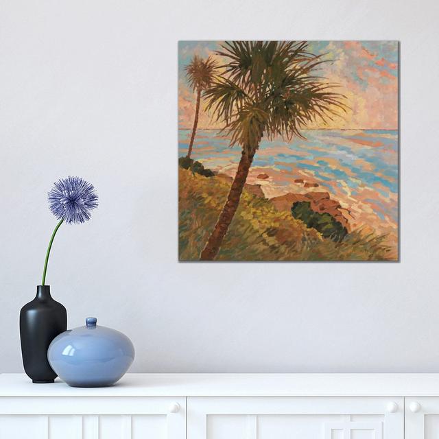 Palm Breeze II by Graham Reynolds - Wrapped Canvas Painting 17 Stories Size: 45.72cm H x 45.72cm W x 3.81cm D on Productcaster.