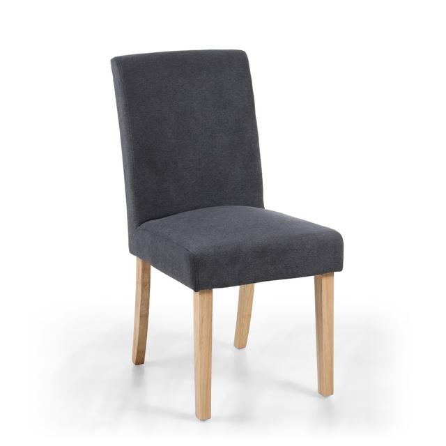 Canby Polyester Blend Upholstered Side Chair (Set of 2) Rosalind Wheeler Upholstery Colour: Dark Grey on Productcaster.