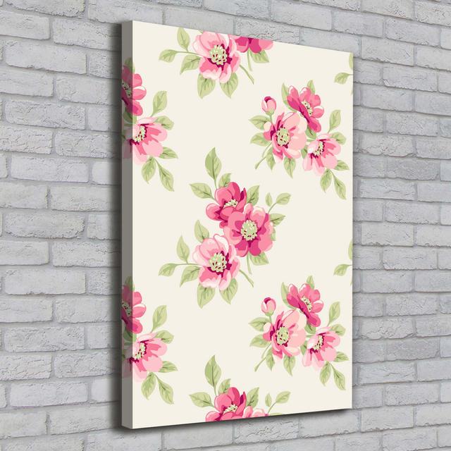 Pink Flowers - Wrapped Canvas Art Prints Ophelia & Co. on Productcaster.