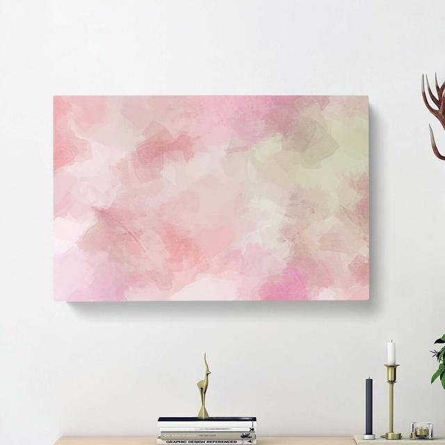 Forgetting Time In Abstract - Wrapped Canvas Painting East Urban Home Size: 50cm H x 76cm W x 3cm D on Productcaster.