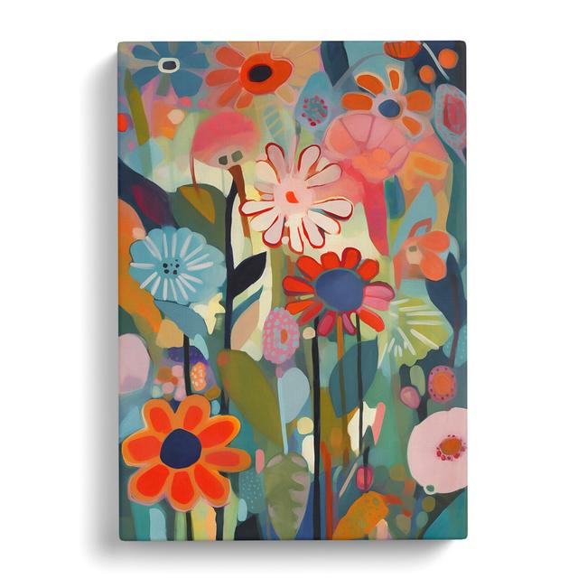 Mixed Flowers Vol.5 - Wrapped Canvas Graphic Art Marlow Home Co. Size: 76cm H x 50cm W x 3cm D on Productcaster.