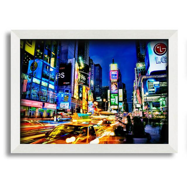 Nyc 5Th Avenue Taxi Blur - Single Picture Frame Art Prints Brayden Studio Size: 59.7cm H x 84.1cm W on Productcaster.