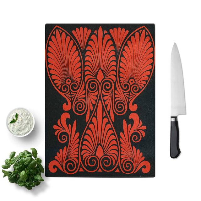 Tempered Glass Illustration Chopping Board East Urban Home Size: 28.5 cm W x 39 cm L on Productcaster.