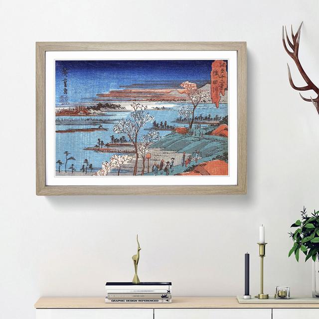 Gotenyama-No Hana by Utagawa Hiroshige - Picture Frame Art Print East Urban Home Frame Option: Oak Framed, Size: 36cm H x 48cm W x 2cm D on Productcaster.