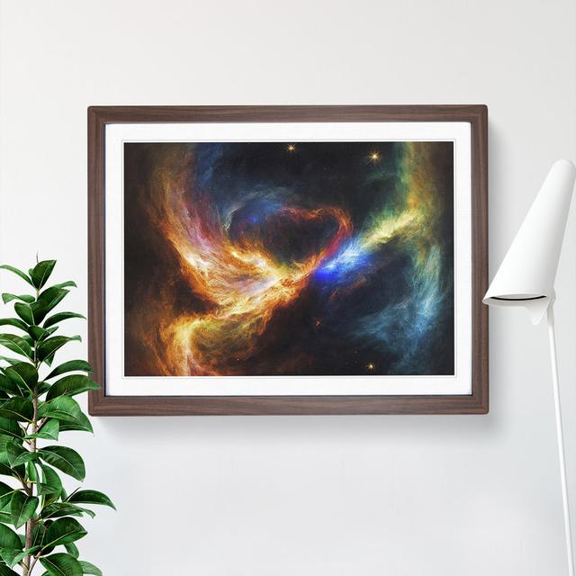 Futuristic Galaxy Vol.4 - Single Picture Frame Print Metro Lane Size: 34cm H x 46cm W x 2cm D, Frame Colour: Walnut Framed on Productcaster.