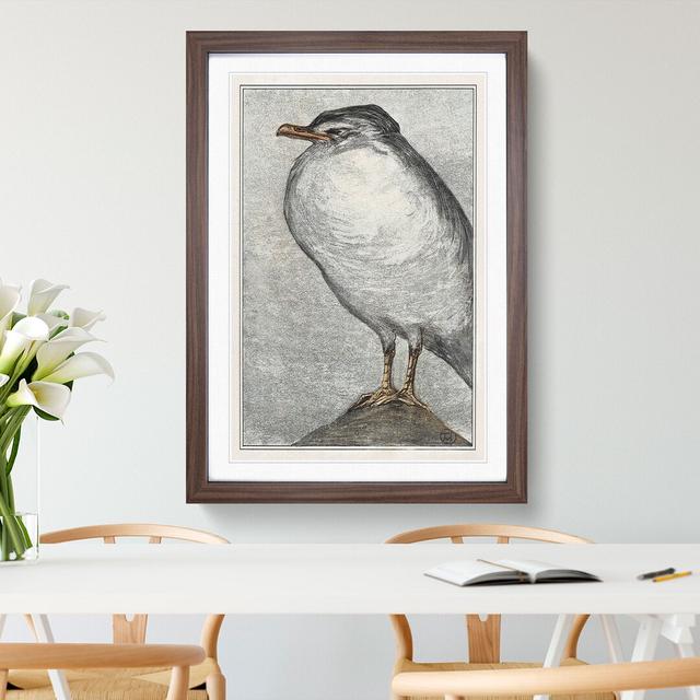 Herring Gull by Theo Van Hoytema - Picture Frame Painting East Urban Home Size: 65cm H x 48cm W x 2cm D, Frame Option: Walnut Framed on Productcaster.