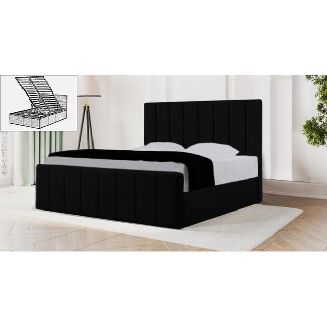 Bandzul Storage Bed Brayden Studio Colour: Black, Size: UK Double 135 x 190 cm on Productcaster.