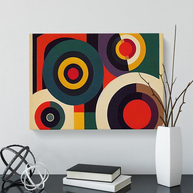 Vinyl Record Art Abstract - Wrapped Canvas Print Metro Lane Size: 35cm H x 50cm W x 3cm D on Productcaster.